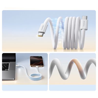 4. Baseus Dynamic 4 Pro 100W USB-C - USB-C Magnetic Cable 1m - White