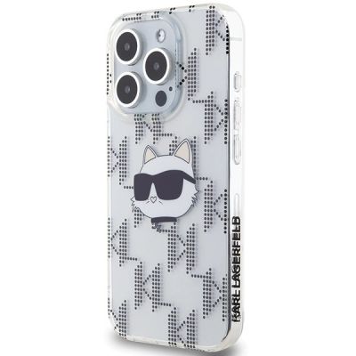 2. Karl Lagerfeld IML Choupette Head & Monogram case for iPhone 15 Pro - transparent