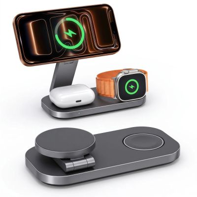 5. Tech-Protect A52 3in1 MagSafe 25W QI2.2 Wireless Charger - Black