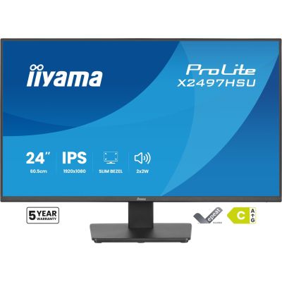 32. iiyama ProLite X2497HSU-B1 computer monitor 60.5 cm (23.8") 1920 x 1080 px Full HD LED Black
