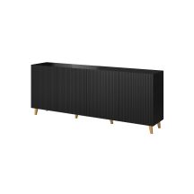 PAFOS chest of drawers 200x40x82 black matt
