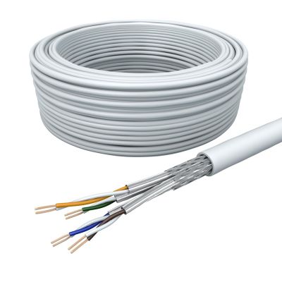 for laying Draka UCHOME SS26, Cat 7, S/FTP, PiMF, white, 100m Ring
