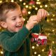 6. MICA GLASS CHRISTMAS TREE ORNAMENT IN THE SHAPE OF A DUMP TRUCK