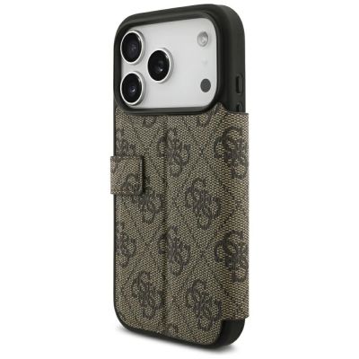 5. Guess Book 4G Metal Logo Case for iPhone 18 Pro / 17 Pro - Brown