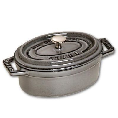Staub Mini Oval Cast Iron Pot - 250 ml, Graphite