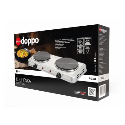 8. ELDOM DOUBLE-PLATE ELECTRIC COOKER PG23 DOPPO 2000W SILVER