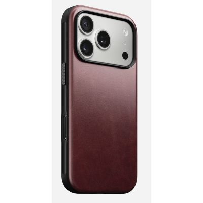 Nomad Modern Leather Case for 16 cm (6.3") mobile phone, Burgundy