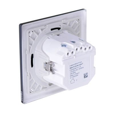 3. FIBARO Walli Outlet Type F smart socket, anthracite (FGWSONF-011-8)