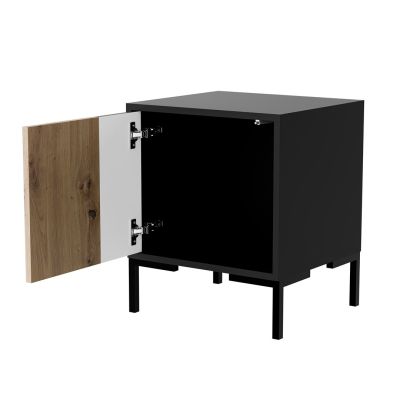 2. MERCI bedside table 2 pcs 44x40x52.5 black/artisan oak
