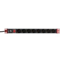TECHLY POWER STRIP 19'1U X8 - SCHUKO SOCKETS