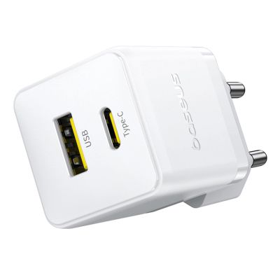 2. Baseus Palm 30W USB-C USB-A Wall Charger - White