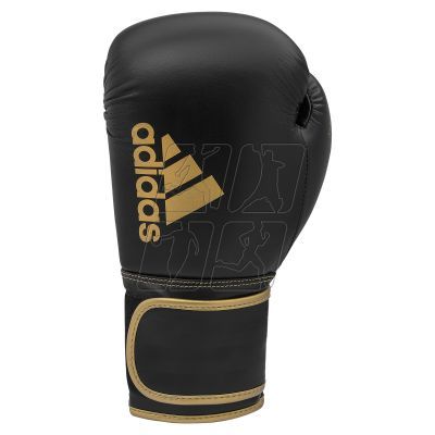 7. adidas HYBRID 80 ADIH80 boxing gloves black gold