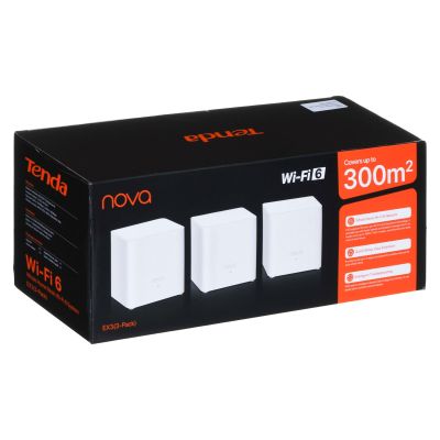 14. Tenda EX3 3-Pack AX1500 Mesh Wi-Fi 6 System (three pack)