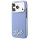 2. Karl Lagerfeld Grained with Resin Signature Logo MagSafe Case for iPhone 18 Pro / 17 Pro - Light Blue