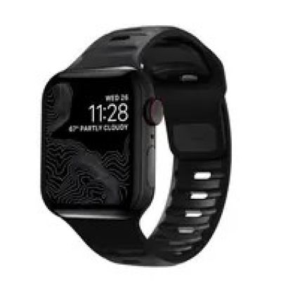 10. Nomad Sport Strap Band Black Aluminum, Rubber