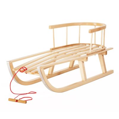 5. Classic wooden sled with backrest GreenBlue GB136
