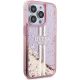 4. Guess Liquid Glitter Gold Stripes case for iPhone 15 Pro - pink