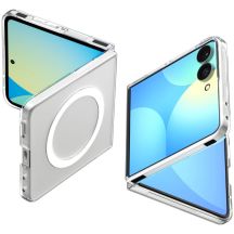 Spigen AirSkin MagFit Case for Samsung Galaxy Z Flip 8 - Clear and White
