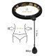 11. HHM13 NEW HULA HOP BLACK/GOLD WITH MAGNETS AND WEIGHT + HMS COUNTER
