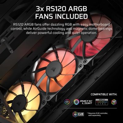 17. Corsair 3200D RS ARGB Mid-Tower Smoked case