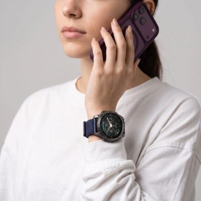 7. Tech-Protect NylonLoop Band for Garmin Fenix 5 / 6 / 6 Pro / 7 / 8 / 8 Pro / 9 / 9 Pro (47mm) - navy blue