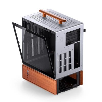 23. Jonsbo T7 PC Case, Midi-Tower, mATX, Tempered Glass - Silver