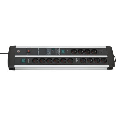 Brennenstuhl 1392000232 3 m power strip 14 x network sockets Indoor Black, Silver