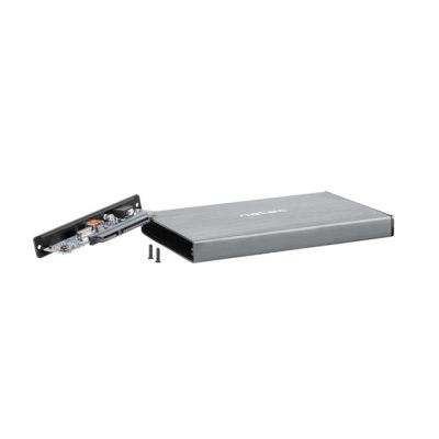 6. NATEC Rhino Go NKZ-1281 Hard Drive Case (2.5"; USB 3.0; Aluminum; Gray)