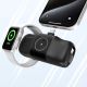 12. Wozinsky WF16-YCS 5000mAh 15W USB-C Mini Power Bank with Built-in USB-C Cable and Apple Watch Charger - Black