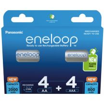 PANASONIC ENELOOP SET 4x AA 2000mAh + 4x AAA 800mAh