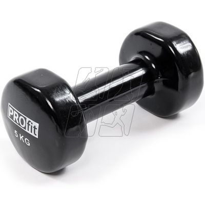 2. PROFIT vinyl dumbbells 5kg black DK 4102