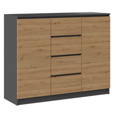 Chest of drawers 2D4S 120x40xH97 anthracite/artisan
