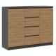 Chest of drawers 2D4S 120x40xH97 anthracite/artisan