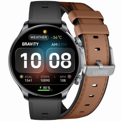 Smartwatch Gravity Black 2 Straps GT35-1