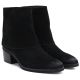 4. Women's leather cowboy boots with rolled-up upper, black Potocki JE19497