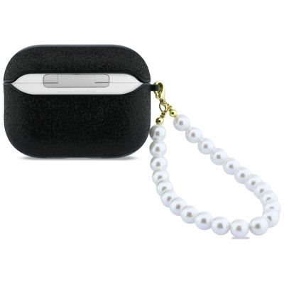 2. Guess Glitter Pearl Strap Case for AirPods Pro 3 - Black