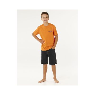 4. RIP CURL Eternal Shred Art Tee-Boy Orange
