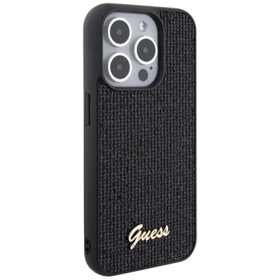 4. Guess Disco Metal Script case for iPhone 15 Pro - black