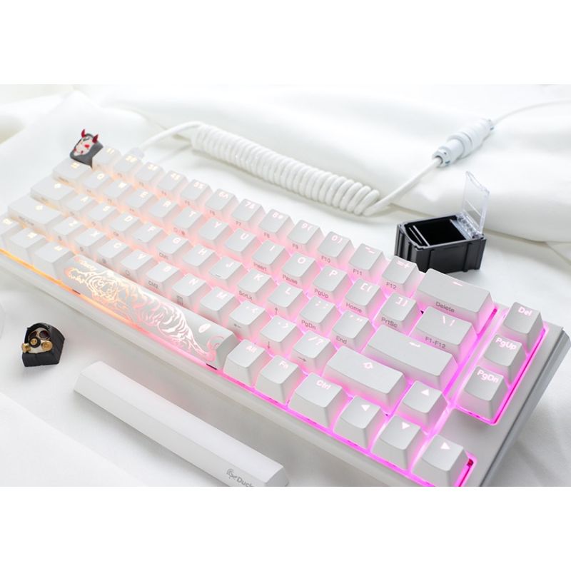 10. Ducky One 3 Classic Pure White SF Gaming Keyboard USB German White