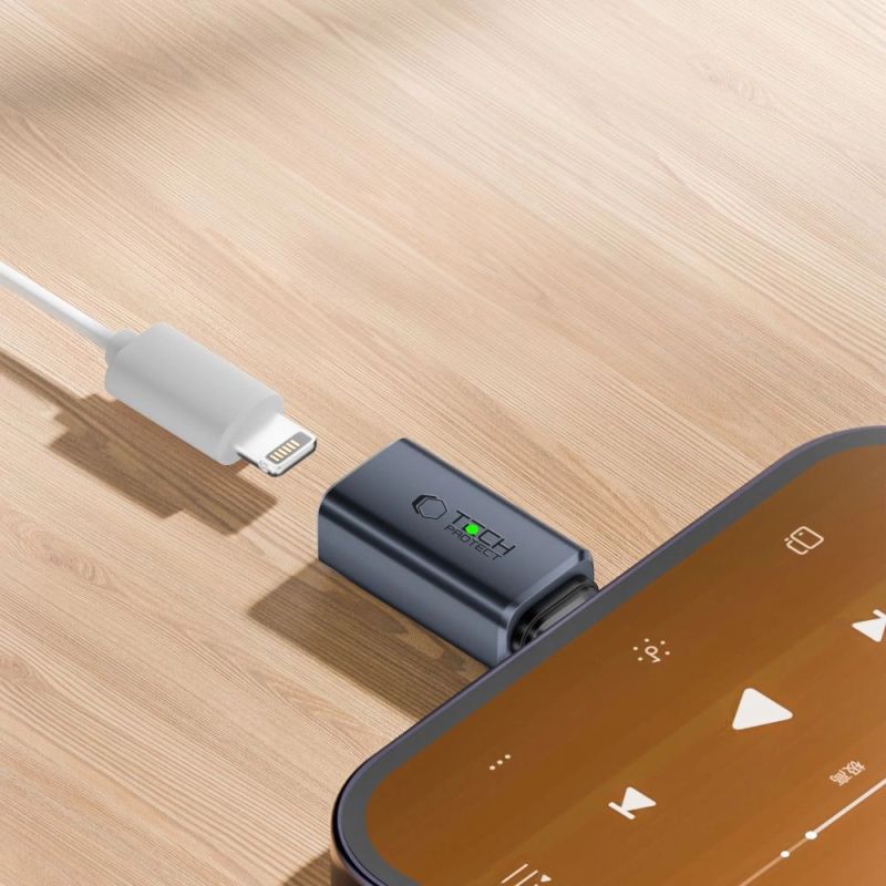 3. Tech-Protect UltraBoost Type-C to Lightning adapter - gray