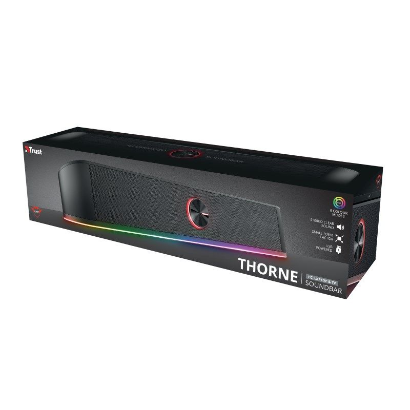 7. TRUST GXT619 THORNE RGB LED SOUNDBAR speaker