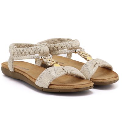 3. Women's slip-on beige sandals Artiker 58C0628