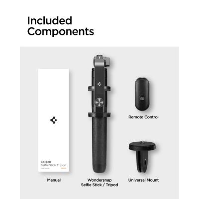13. Spigen S560W Bluetooth Selfie Stick with Tripod - Black