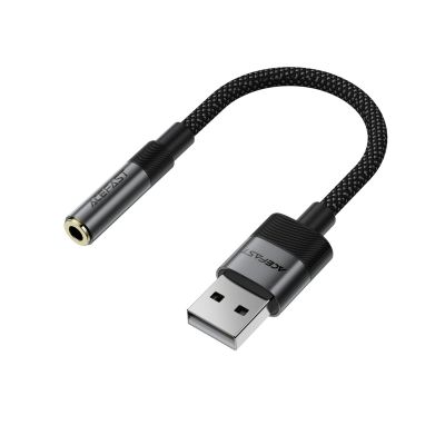 Acefast J13 USB-A to 3.5mm mini jack adapter - black
