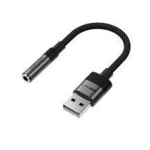 Acefast J13 USB-A to 3.5mm mini jack adapter - black