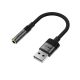 Acefast J13 USB-A to 3.5mm mini jack adapter - black