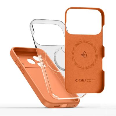 5. Tech-Protect Silicone MagSafe Case for iPhone 17 Pro Max - Orange