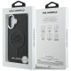 8. Karl Lagerfeld Initial & Metal Logo MagSafe Case for iPhone 16 - Black