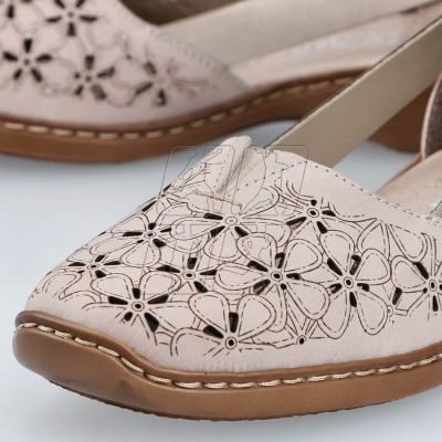 18. Comfortable leather shoes Rieker W RKR442C, beige