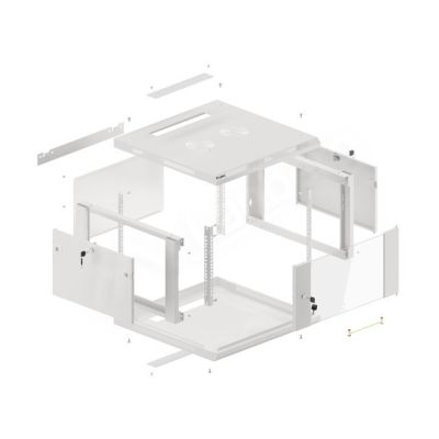 10. Lanberg WF01-6606-10S 6U Rack Wall-Mounted Cabinet Gray